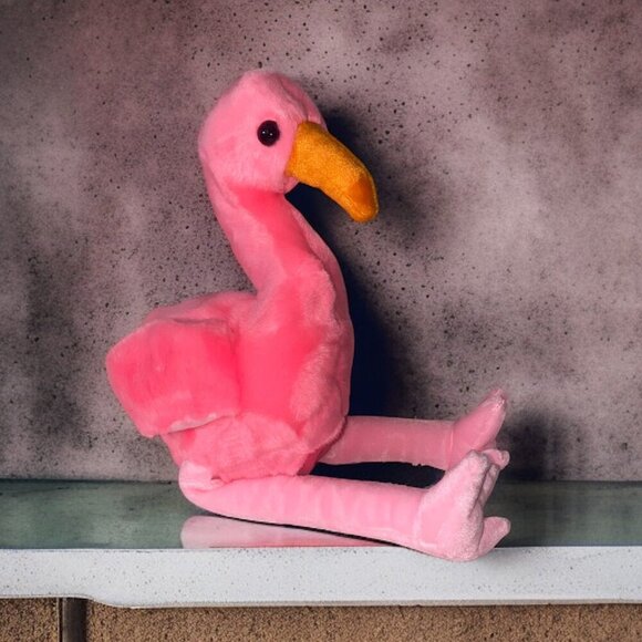 Ty Beanie Baby Pinky The Flamingo Plush Stuffed Animal 1998 Beanie Buddies w/Tag - Picture 2 of 6